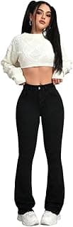 KOTTY Women's Flared Jeans|High Waist Bootcut|Wide Leg|Bell Bottom Denim for Trendy & Comfortable Fit