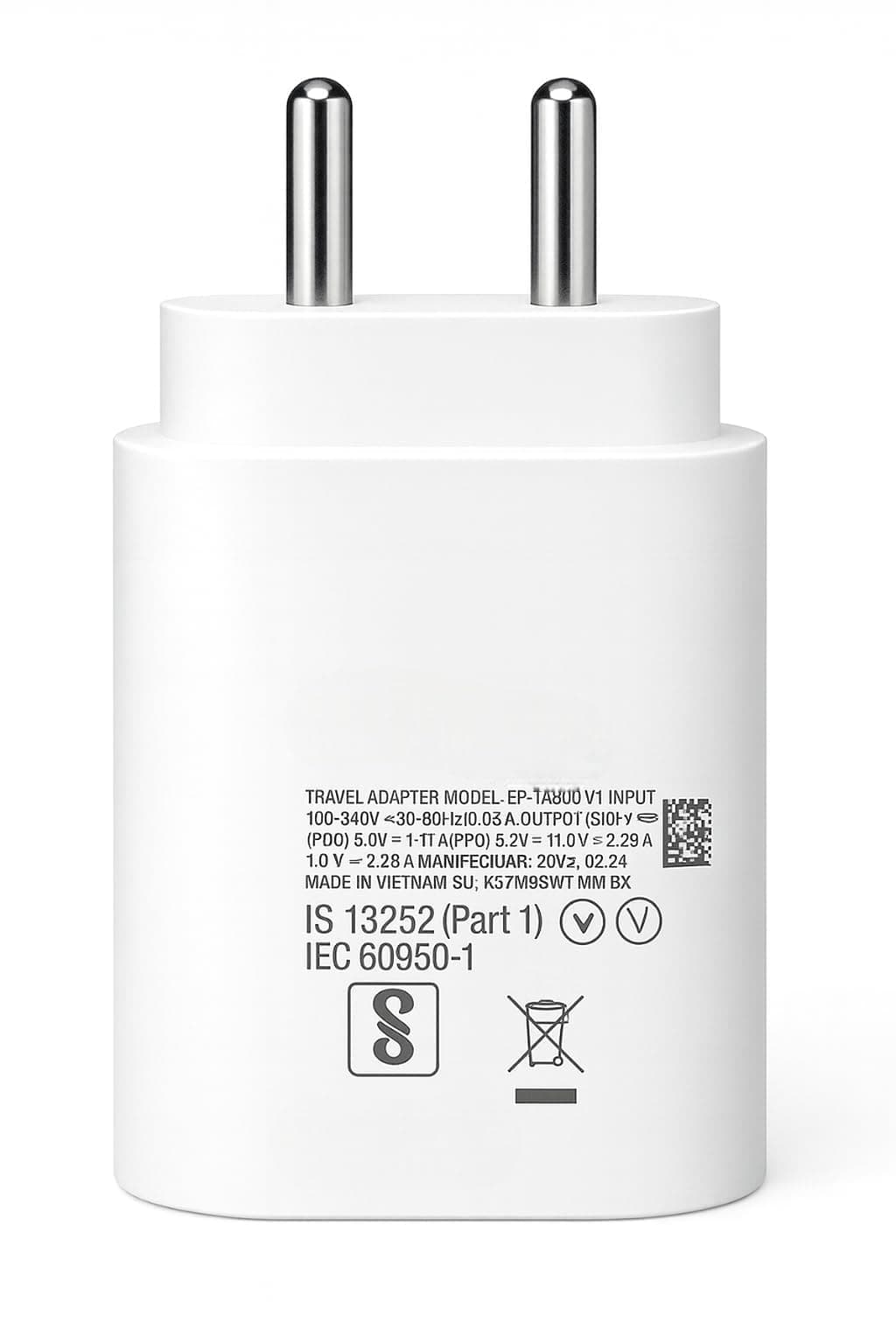 25W C-Type PD Super-Fast Charging Adapter Compatible with Samsung Galaxy A57|A55|A16|A36| A56|A06|M07|M17|M36|M35|M16|M06|M07|M17|M05|M56|F36|F06|F05|F56| 25watt USB C Fast Adaptor Charge, White