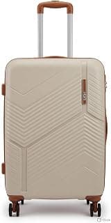 Generic Safari Carter Hard-Sided Polypropylene Luggage Trolley Bag, 3 Years Warranty (Luxury Beige,Cabin (55cm))