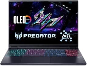 Acer Predator Helios Neo16S AI, Intel Ultra 7 255HX Processor,RTX 5060-8 GB GDDR7,16 GB/1 TB, WQXGA OLED, 16.0"/40.64 cm, 240Hz, Win 11 Home,Abyssal Black,2.3 kg,PHN16S-71,RGB KB,Gaming Laptop
