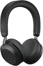 Jabra Evolve2 75 Wireless PC Headset with 8-Microphone Technology - Dual Foam Stereo Headphones with adjustable Advanced Active Noise Cancellation, USB-C Bluetooth Adapter and UC Compatibility - Black