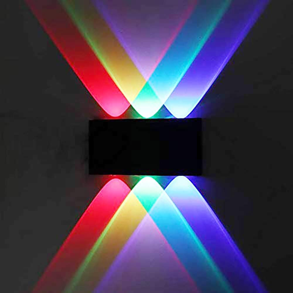 FILLISKA® LED Outdoor UP Down Wall Light, IP-65 Waterproof & Shockproof Body. (3+3 RGB)(2 Year Warranty)