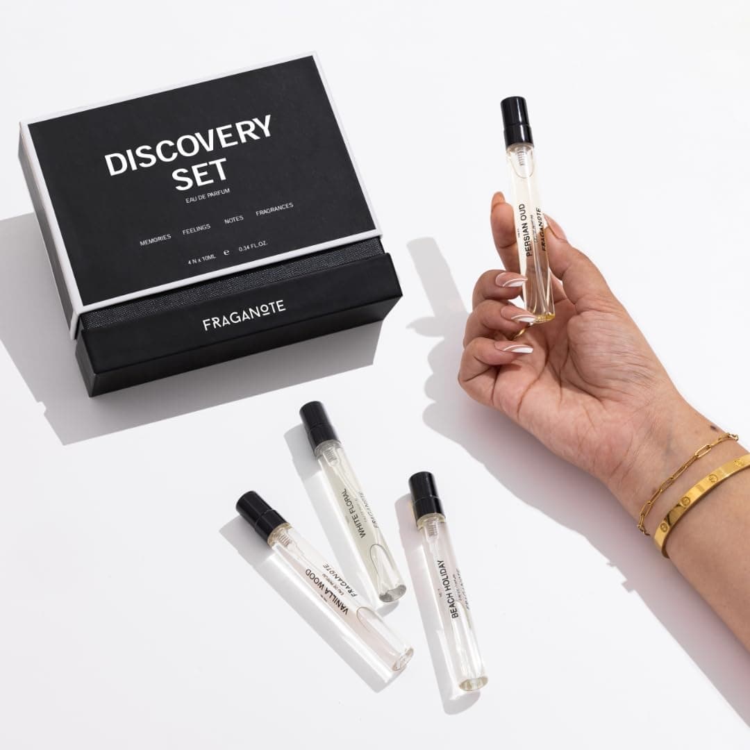 Fraganote Discovery Set for Her Eau De Perfum 4X10ML | Convenient Perfume Set for Travel | Rakhi Gift Set