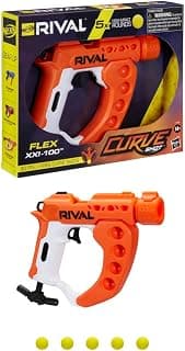 Nerf Rival Curve Shot - Flex XXI-100 Blaster - Fire Rounds to Curve Left, Right, Downward or Fire Straight - 5 Nerf Rival Rounds