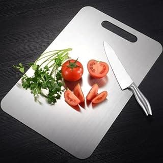 AADHIK Large Size Chopping Board Stainless Steel Metal Cutting Kitchen,Heavy Duty Choping-Board Vegetable,Fruit Cutter, Meats Vegetable Chopper Boards,Safe Durable -36 cm*25 cm