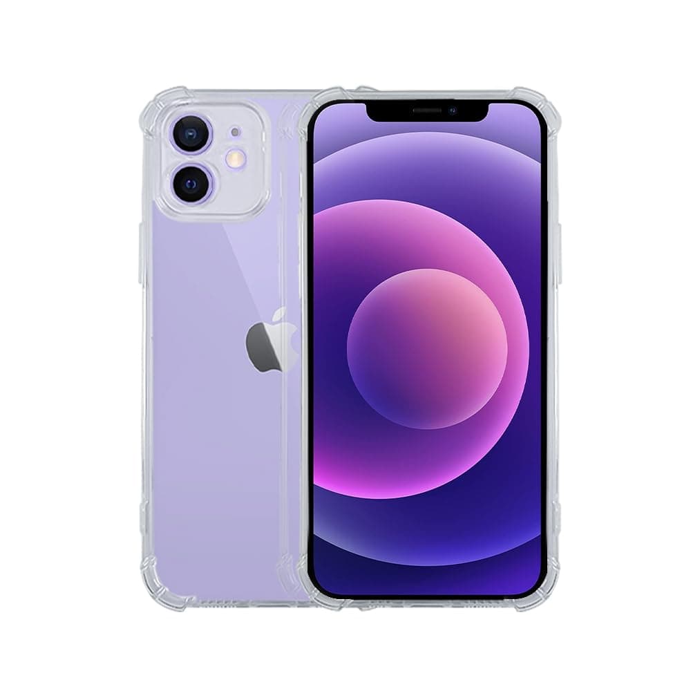 7SEVEN® Back Cover for iPhone 12 Transparent Mobile Back Case Shock Proof Design Camera Edges Protection Crystal Clear Phone Case Silicon Soft TPU and Flexible Bumper Mobile Case for iPhone 12