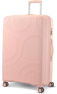 Kamiliant by American Tourister Selva|Trolley Bag Check-in Medium Size (69 cms) for Travel| Hard Case Polypropylene (PP) Suitcase|360° 8-Wheel Spinner Luggage Trolley|Combination Lock| Peach