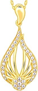 GIVA 925 Silver Golden Glint Pendant With Link Chain| Necklace to Gift Women & Girls | With Certificate of Authenticity and 925 Stamp | 6 Months Warranty*
