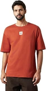 WROGN Men's 100% Cotton T-Shirt | Back Graphic Print | Oversized Fit