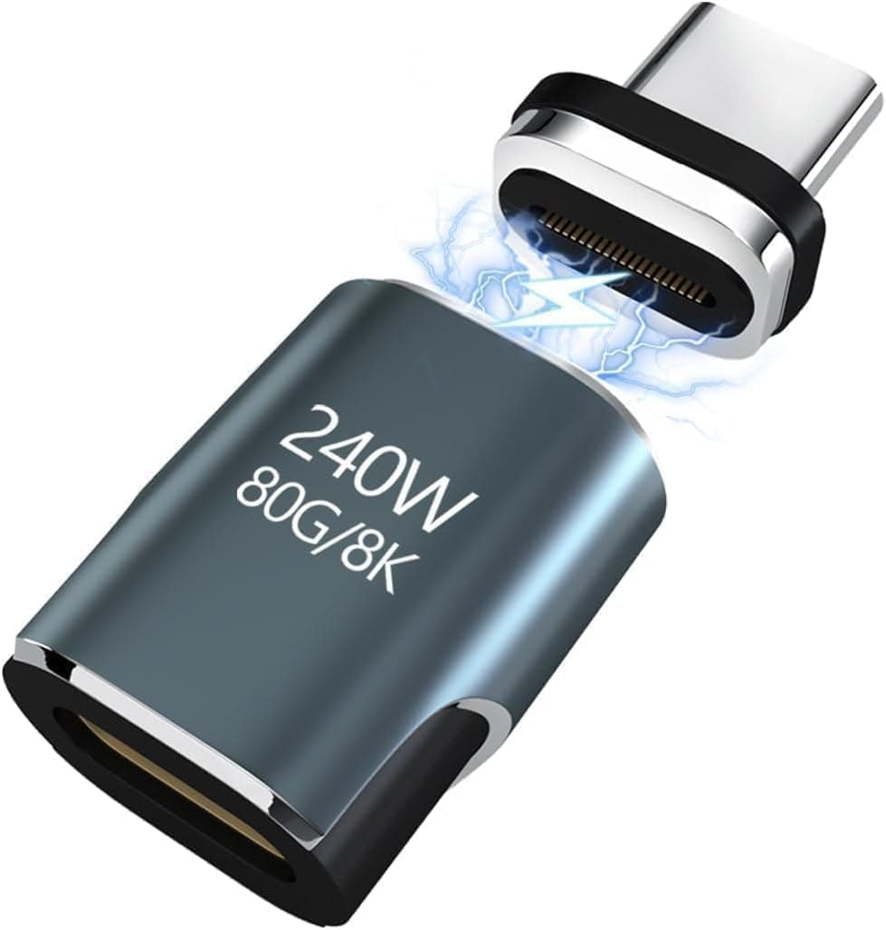 ETZIN USB-C Magnetic Adapter - 1 Pack 240W USB-C Adapter with 80GB/s Transfer Speed, Compatible with Laptops, Tablets and Mobile Phones EPL-1555CC