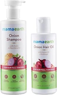 Mamaearth Anti Hair Fall Express Spa Range Hair Care Set with Onion Hair Oil + Onion Shampoo for Hair Fall Control 250ml