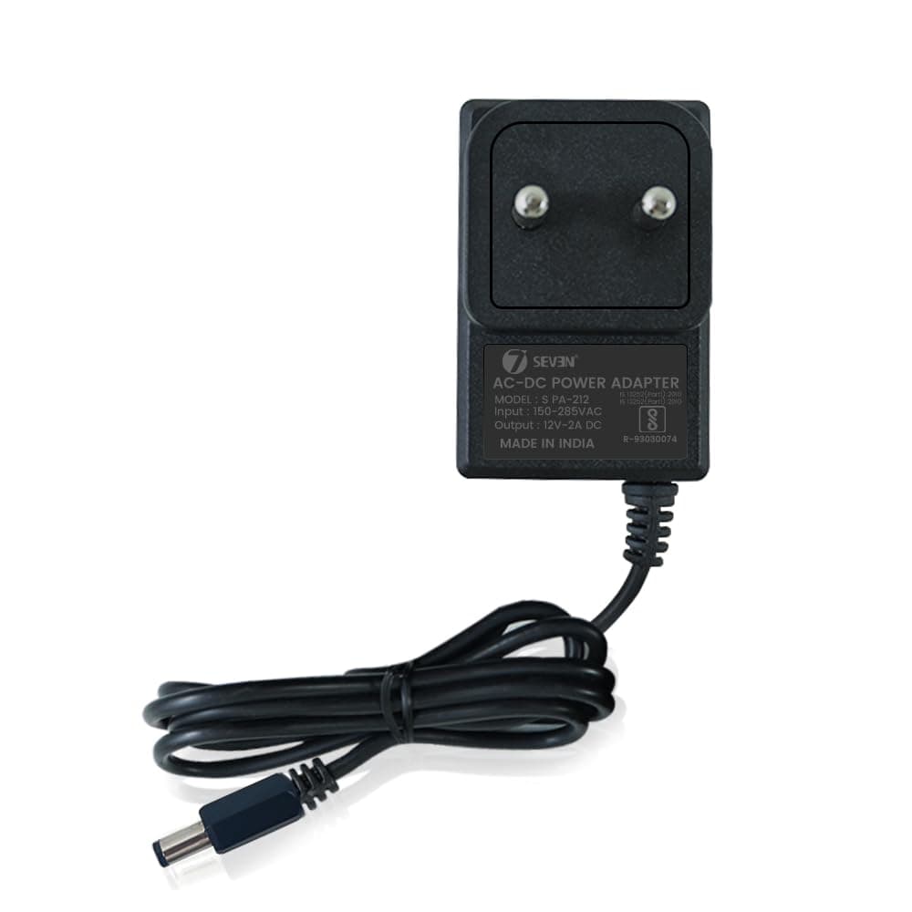 7SEVEN® 12V 2Amp Dc Adapter for CCTV Camera Power Supply Dvr Set Top Box Led Strip Light Car and Bike Toy Charger Dc Motor Modem Router, Ensure Pin Size