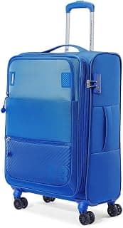 American Tourister AMT MAJORIS +SP81CM Soft Side Luggage with TSA Lock, Complete Lining, Telescopic Trolly hande,8 Smooth Gliding Wheels and Tote Bag with 3 Years International Warranty