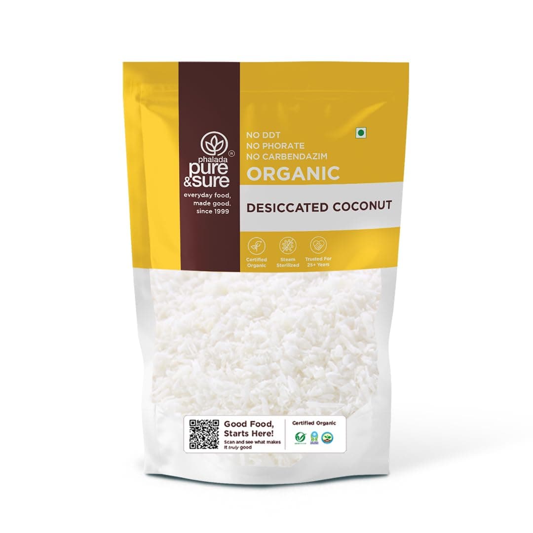 Pure & Sure Organic Desiccated Coconut Powder 250 gm | 100% Natural Nariyal Powder | Ideal for Baking, Cooking, and More | Authentic Coconut Flavor