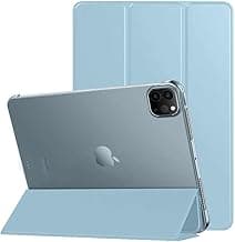 Amazon Basics Smart Trifold Hard Matte Back Flip Stand Case Cover for iPad Pro 4th/3rd/2nd Gen (11 inch) | Support 2nd Gen Apple Pencil Charging (Sky Blue)