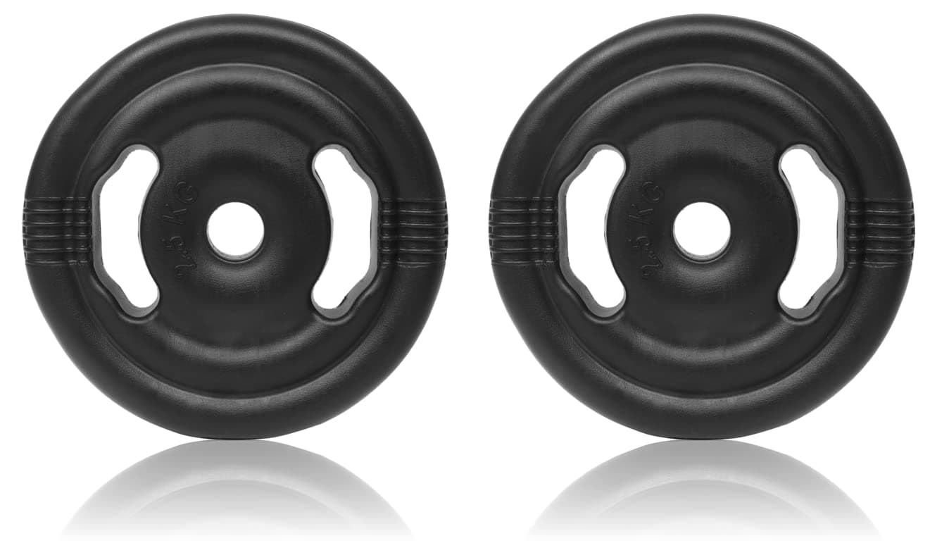 FitBox Sports Pack of 2 Finger Gripped Weight Plates 5kg (2.5kg x 2)