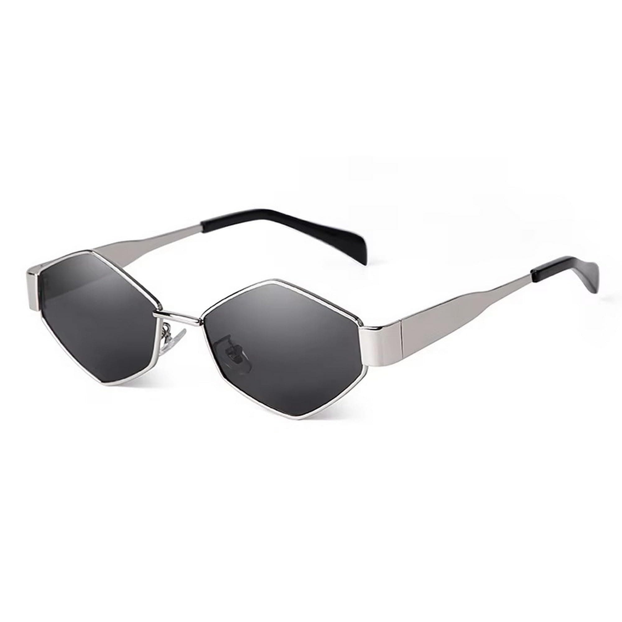 Dervin Fashionable Retro Hexagonal Sunglasses for Women & Men | Trendy, Stylish & Classic 90s Vintage Style | UV400 Protection & Durable Metal Frame
