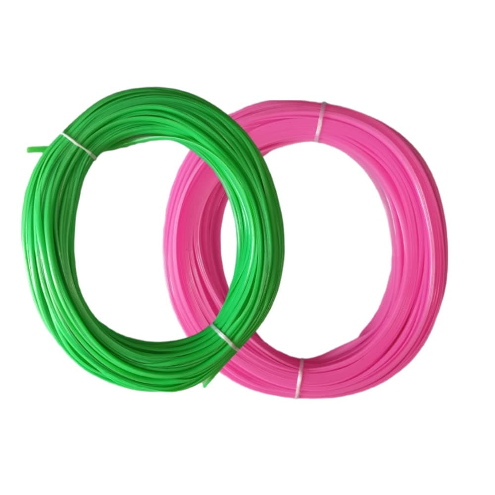 ADW CRAFT'S® Plastic Wire for Basket Making - PARROT GREEN+BABY PINK Plastic Wire|Plastic Koodai wire|Glass Wire For Basket Making|Koodai Wire Roll|Plastic Wire For Koodai