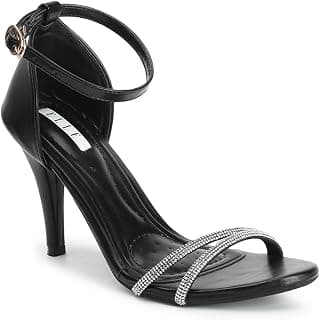 ELLE Women's Pointed Toe Stiletto Heel Sandal with backstrap