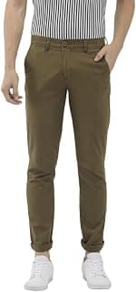 The Indian Garage Co Men Slim Fit Solid Mid-Rise Stretchable Chinos