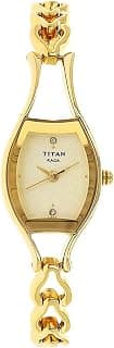 Titan Raga Gold Metal Jewellery Bangle Design, Bracelet Clasp, Quartz Glass, Water Resistant Analog Wrist Watch