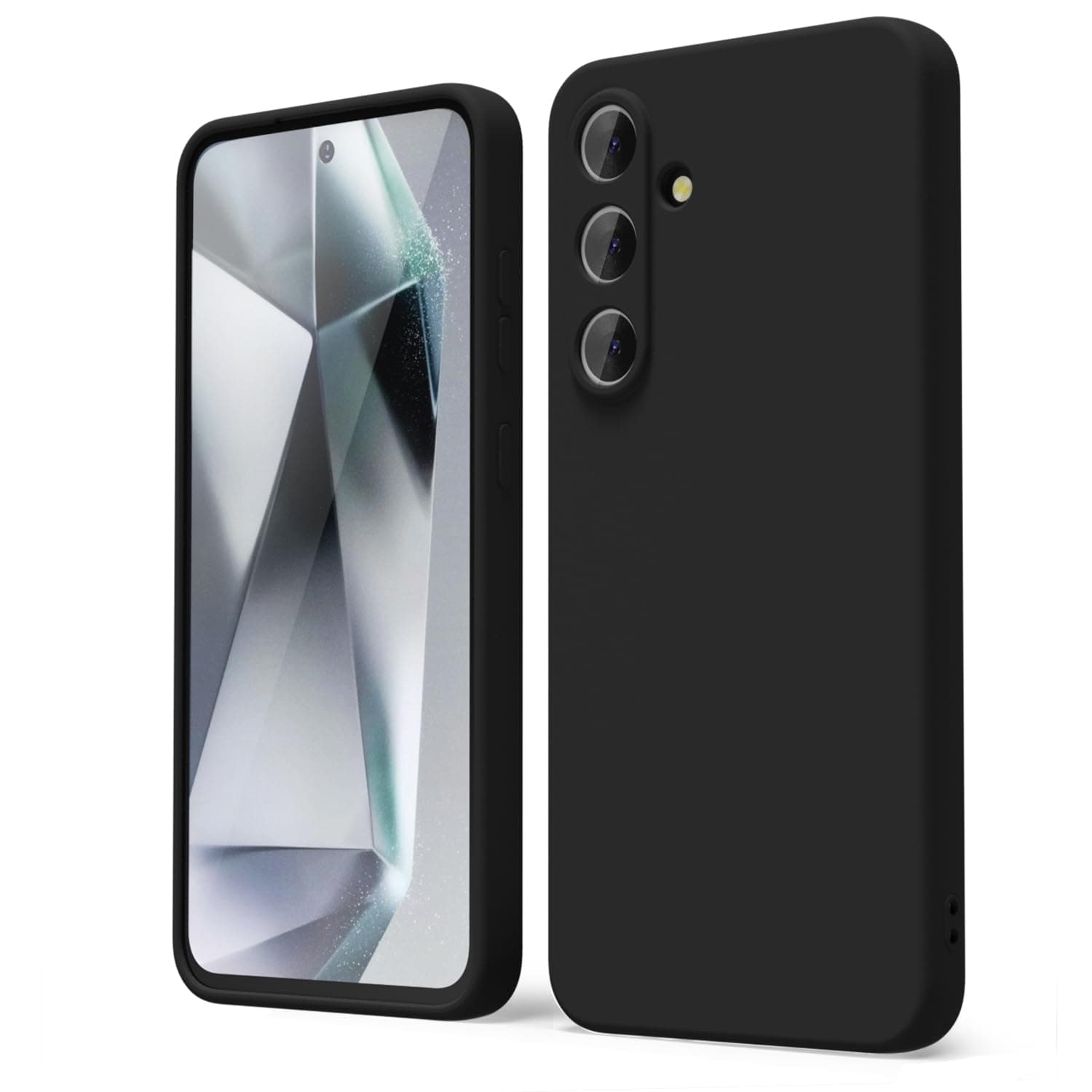 CLOYAAR Silicone Back Cover Case for Samsung Galaxy S24 FE 5G|Slim & Anti-Scratch|Camera Protection Back Cover Case for Samsung Galaxy S24 FE 5G -Black