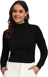 black blink! Women's Winter Wear High Neck/Turtle Neck Maroon Sweater or Pullover