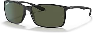 Ray-Ban Men Polarized Green Lens Square Sunglasses - 0RB417960