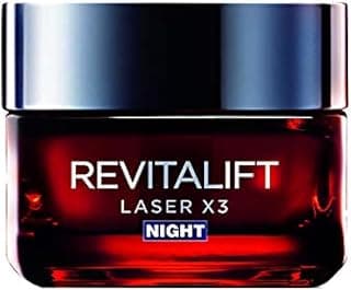 L'Oreal Paris Revitalift Laser X3 Anti-Aging Cream-Mask Night With Hyaluronic Acid And Concentrated Pro-Xylane 50 Ml