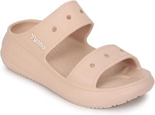 YOHO Double Strap Clog Sandals for Women | Cushioned Footwear | Lightweight | Waterproof Sandals for Women