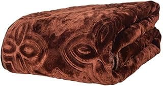 Ultra Soft Microfiber Very Warm Korean Luxurious Embossed Mink Single Bed Blanket for Winter (63 x 85 Size, Walnut Brown Coffee)