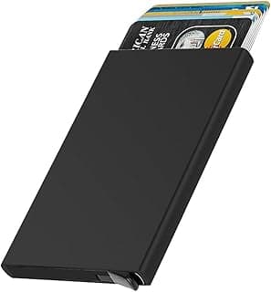 Stealodeal Stealodeal Black RFID Blocking Aluminium Pop-Up Debit/Credit/ATM Men/Women Card Holder