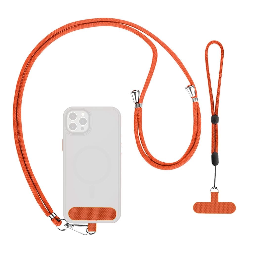 ZORBES® Phone Lanyard for Mobile, Adjustable Wrist and Neck Strap Set for Most Phone Case, Universal Nylon Safety Mobile Chain, Crossbody Strap with 2 Self-Adhesive Inserts Sling Not Includes Case