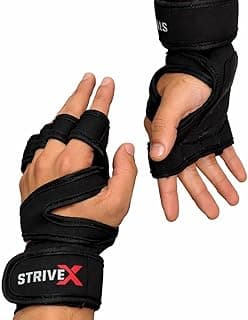 Wrist Support Gloves | Gym & Weightlifting Gloves with Built-in Wrist Wraps for Crossfit, Boxing & Strength Training | (Medium)