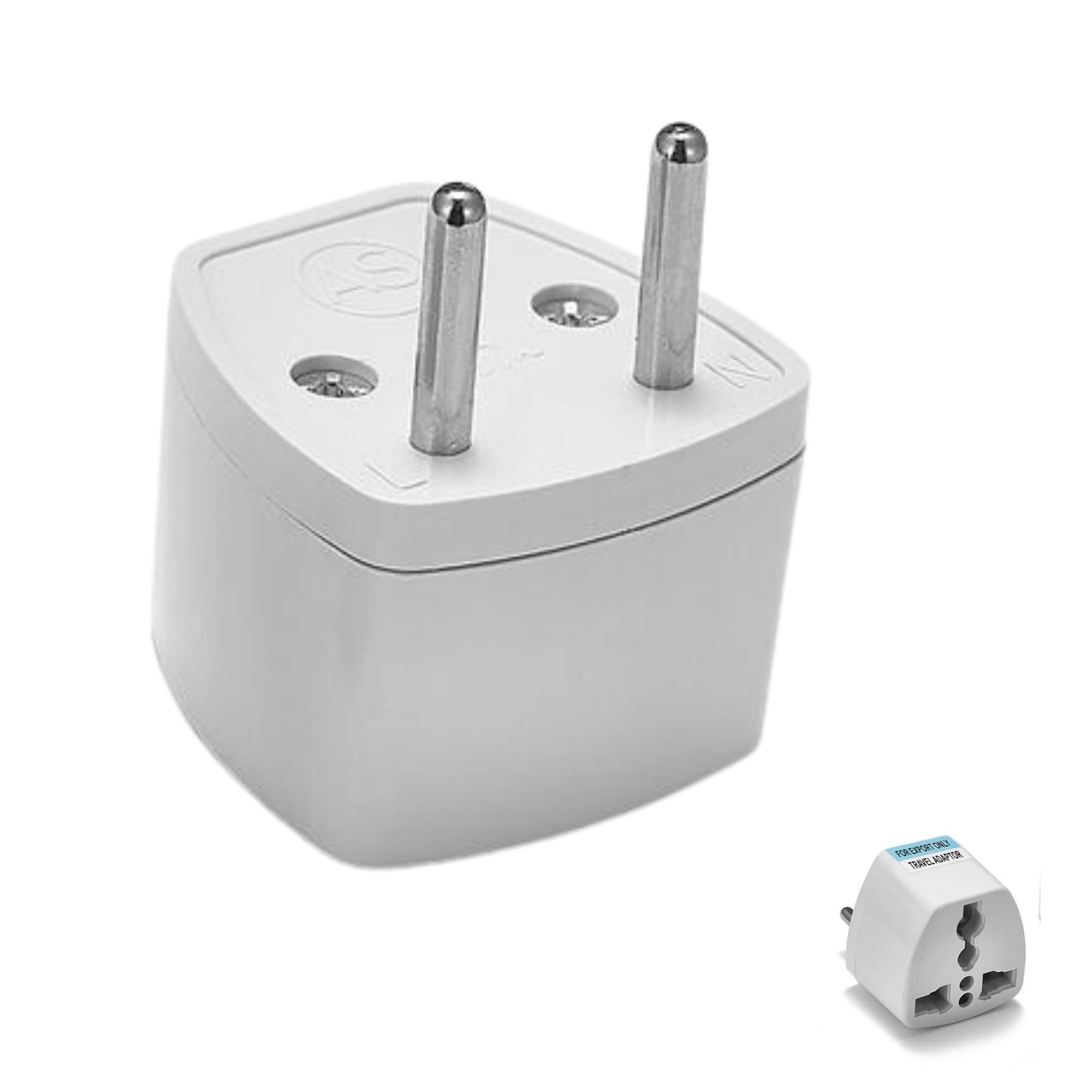 Hi-Plasst India to Europe Travel Adapter Plug (Pack of 1) Type C Power Plug Converter, Universal Socket for Denmark, Switzerland, Italy, Brazil, South Africa, Israel - Compact & Lightweight for Travel