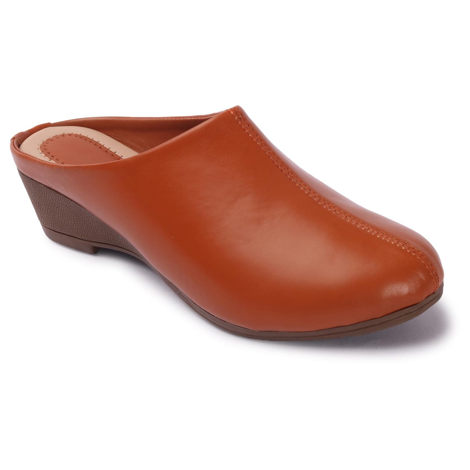 SHENELLFASHION Comfortable Women's Slip-on Wedge Back Open Mules Shoes & Sandals