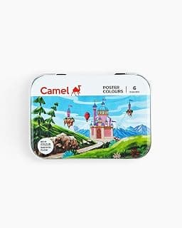 Camel Poster Colours – 6 Shades | Rich & Opaque Colours for Painting, Craft & School Projects | Non-Toxic, Smooth Finish & Easy to Blend | 10ml Each Bottle
