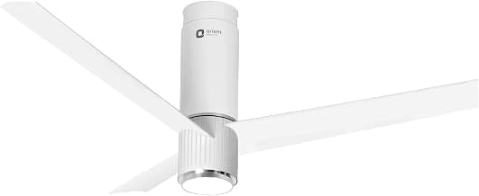 Orient Electric 1200 mm Aeroslim BLDC Ceiling Fan with Underlight, IoT & Remote | Smart Ceiling Fan Compatible with Alexa & Google Home | BEE 5-star Rated Fan | 3-year warranty by Orient | White