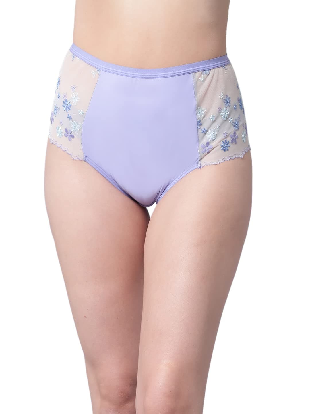 EROTISSCH Solid Self Design Beige Lace Hipster Briefs for Teen Women