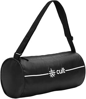 CULT Gym Bag for Men & Women – 12L Water-Repellent Sports Duffel with Adjustable Shoulder Strap & Side Mesh Pocket – Lightweight, Durable Travel Bag for Gym, Fitness, Training Black