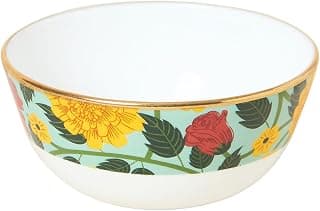 Chumbak Rani Bagh Bowl, 4.5" Dia Blue Palace Memoirs Collection, Serving Bowl for Dining Snacks Festive Hosting, Handcrafted Festive Gift & Home Décor