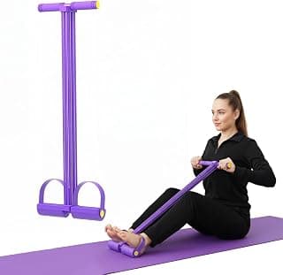 Optifit Resistance Band for Workout, Natural Rubber 8 Tubes, Adjustable Resistance, Exercise Band for Full-Body Workouts, Leg Lifting, Arm Stretching, Muscle Training, and Body Shaping