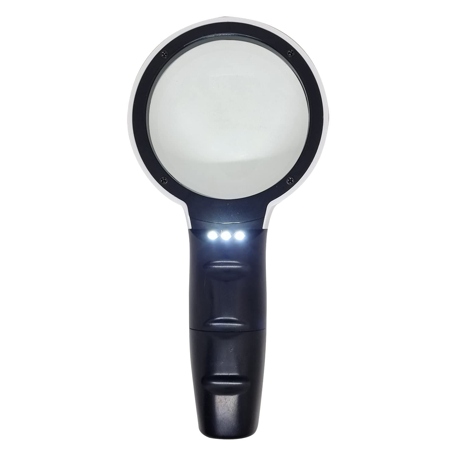 Sahyog Wellness Optical Magnifying Glass with 3 LED HD High Magnification Lights for Reading for Kids | Doctors | Aged People Having Big Size 95mm Wide Glass (White)