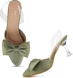 JM LOOKS Trending Bow Style Kitten Heel Sandals For Womens & Girls