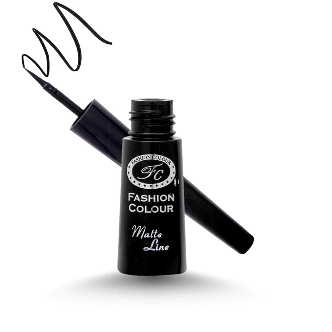 FASHION COLOUR Eyeliner Charm Of Curve | Quick Dry | Matte Finish | 24 Hr Long Lasting Formula | Precise Felt Tip | Highly Pigmented | Waterproof, Smudgeproof & Sweatproof | 3g