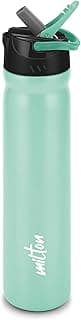 MILTON Max 800 Stainless Steel Sipper Water Bottle 700 ml, Single Walled, ISI Certified I Leak Proof Lid, Rust Proof I for School, Office, Gym I Aqua Green