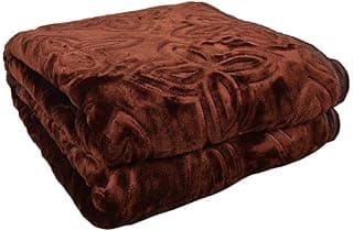 PR Enterprises Ultra Soft Microfiber Very Warm Korean Luxurious Embossed Mink Single Bed Blanket for Winter || 63 x 85 Size || Walnut Brown Coffee