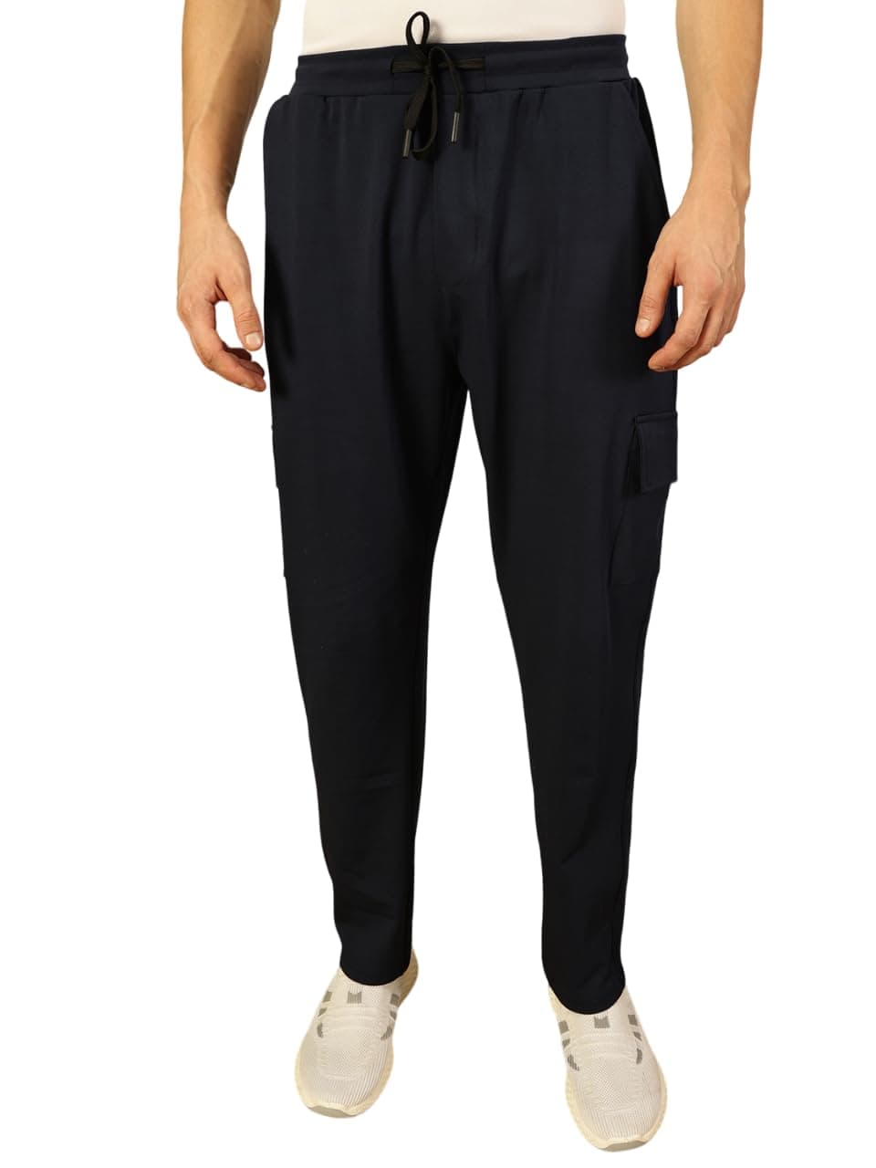 Thomas Scott Men Solid Relaxed Fit Cargo Trackpant