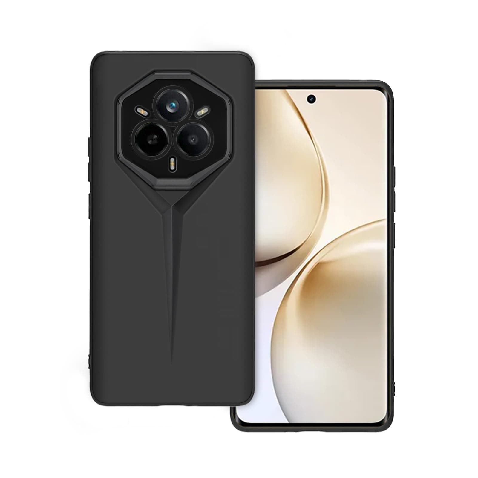 Amazon Brand - Solimo Ultra-Thin Blade Runner Series Matte Finished Camera Protection Soft Back Cover for Realme 14 Pro 5G - Black