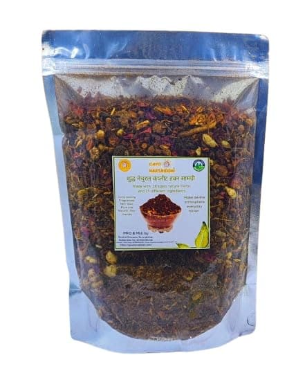 GAVO HARSHIDDHI Natural Hawan Samagri for Pooja - 400gm |100% Pure Havan Samagri Dhoop, Durga Puja, Home Pooja, Yagya,Diwali and Other Occassions (Pack of 2)